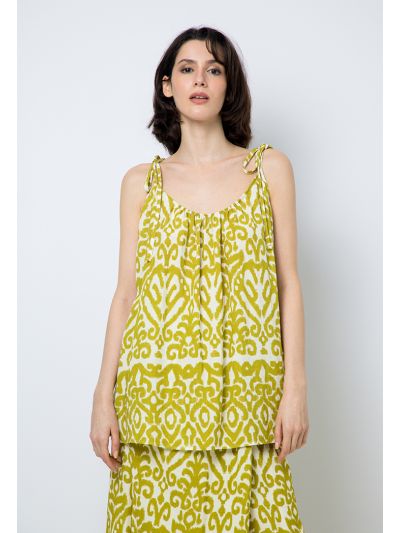 Printed Sleeveless Top