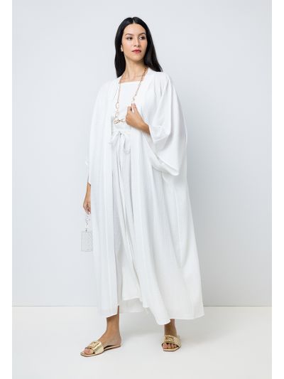 Solid Long Wide Sleeves Abaya