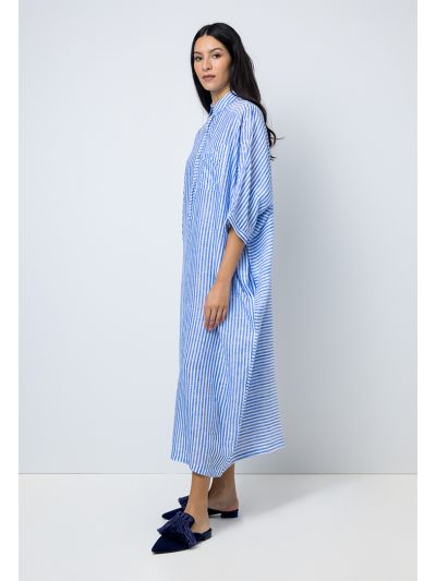 Striped Three Quater Maxi Dress 