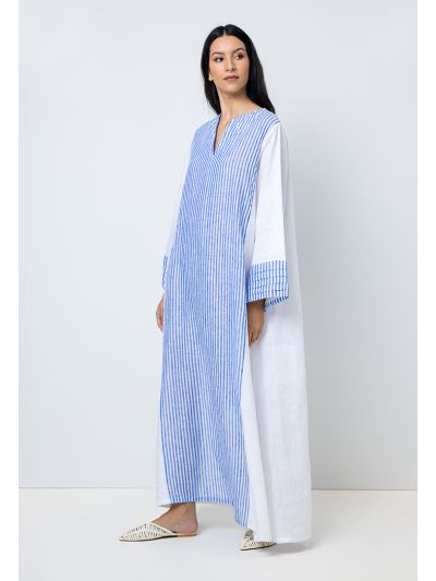 Striped Flared Maxi Dress