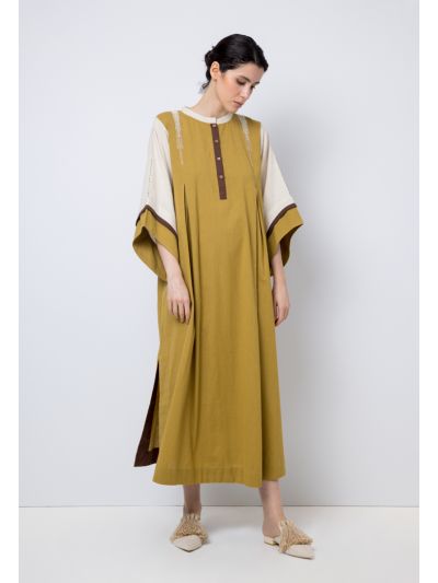 Embroidered Long Sleeves Maxi Dress