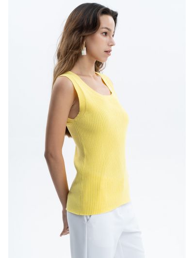 Basic Solid Ribbed Top