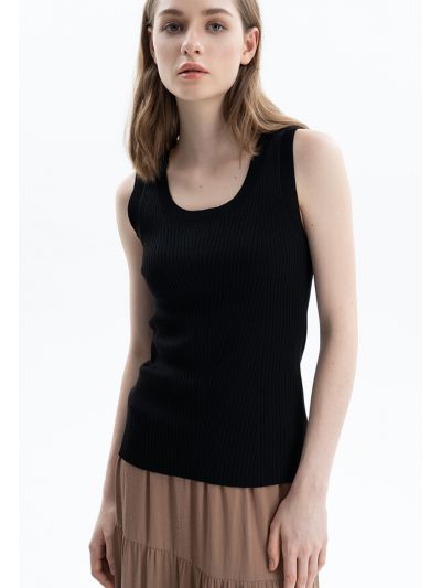 Basic Solid Ribbed Top