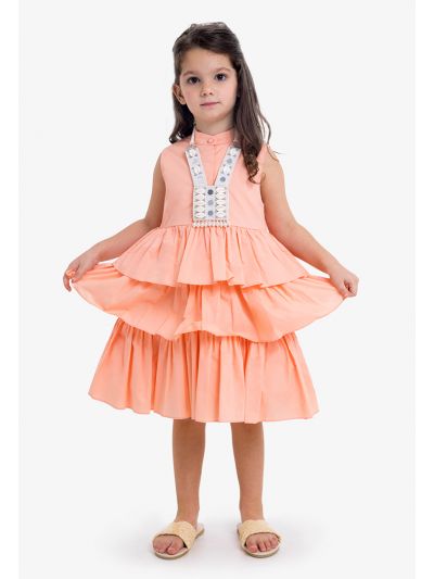 Layered Sleeveless Solid Dress