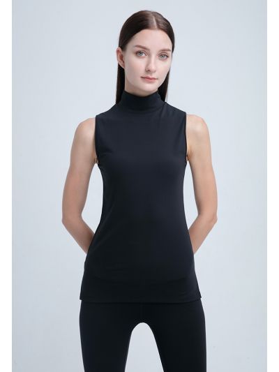 High Neck Sleeveless Basic Top