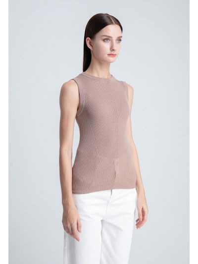 Basic Sleeveless Knitted Top
