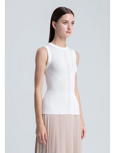 Basic Sleeveless Knitted Top