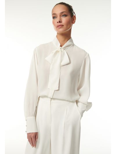 Self Tie Neck Oversize shirt