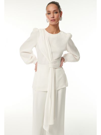 Stylish Solid Casual Blouse -Sale