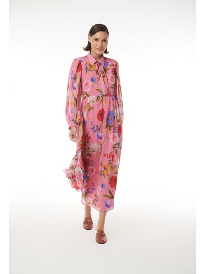 Multicolored Floral Printed Maxi Dress