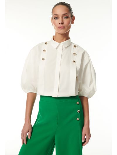 Solid Stunning Shirt With Buttons -Sale