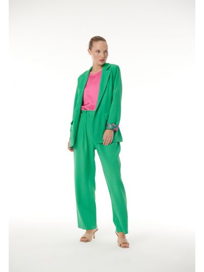 Solid Elasticated Waist Trouser -Sale