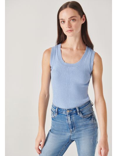 Basic Solid Ribbed Top