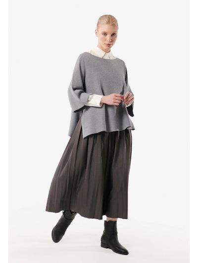 Pleated Midi Skirt