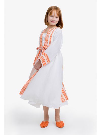 Contrast Long Sleeves Abaya