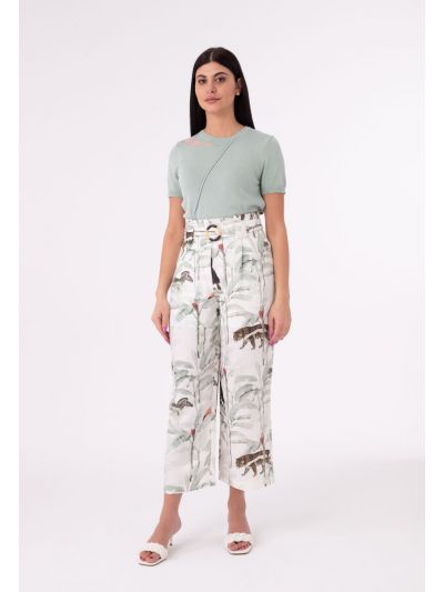 Tropical Printed Straight Fit Trouser