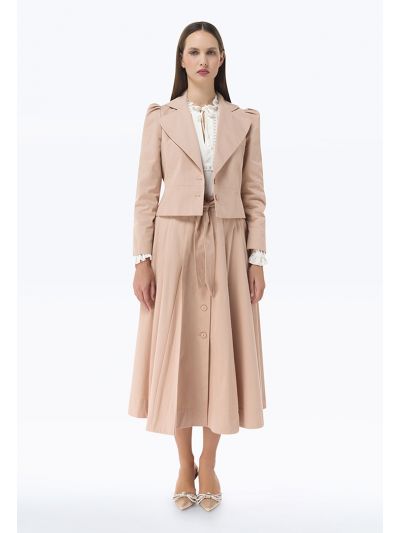 Flared Solid Maxi Skirt -Sale