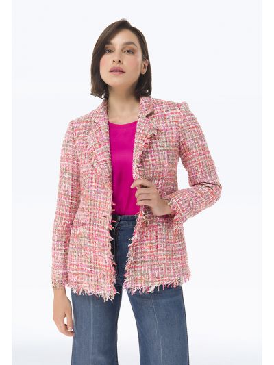 Tweed Blazer With Front Pockets -Sale