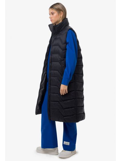 Solid Nylon Hi-Rise Straight Leg Trouser