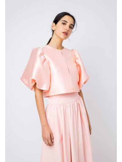 Puff Sleeves Solid Jacket