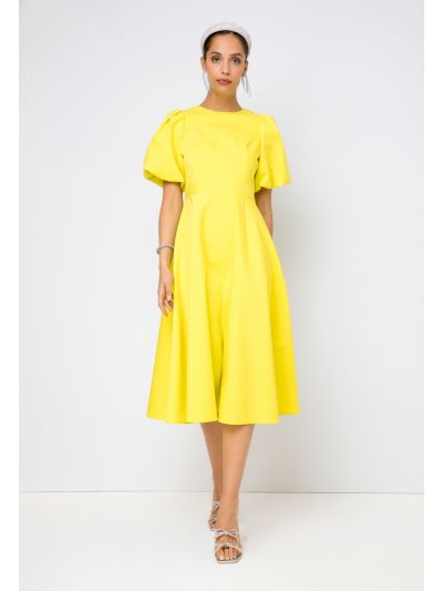 Puff Sleeves Flare Dress- Eid Style