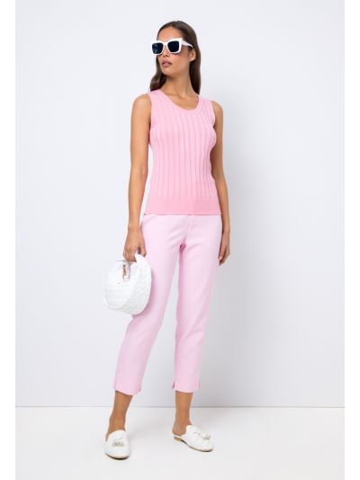Slit Bottom Solid Classic Pants