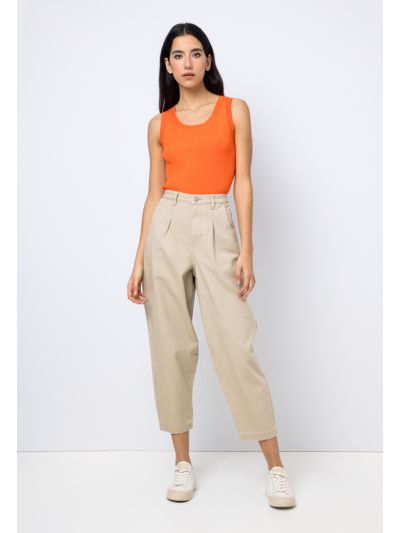 Semi Baggy Denim Solid Pants