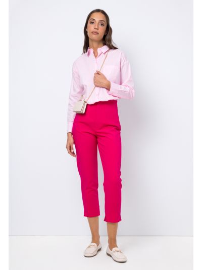 Slit Bottom Solid Classic Pants