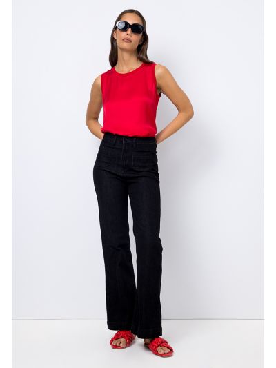 Bell Bottom Solid Trouser