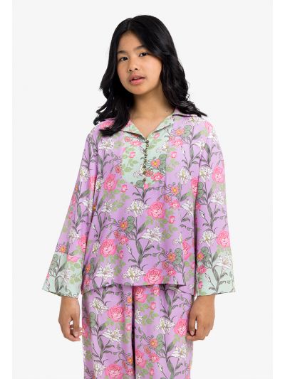 Vibrant Printed Long Sleeve Blouse