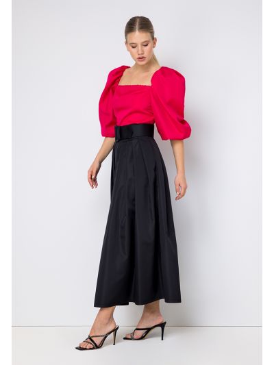 Pleated Flared Solid Skirt- Eid Style