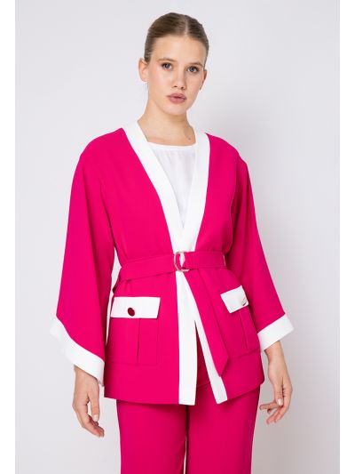 Wide Sleeved Contrast Jacket- Eid Style