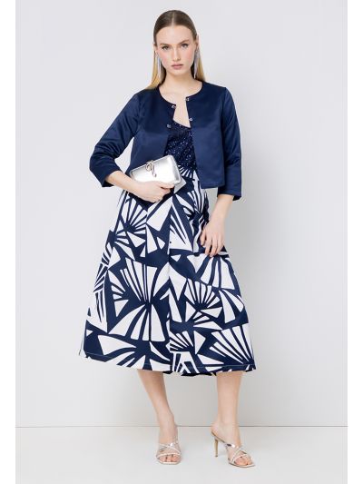 Printed Flared Pleated Skirt- Eid Style