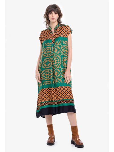 Printed Sleeveless Oversize Dress -Sale