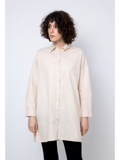 Oversized Drop Shoulder Solid Shirt