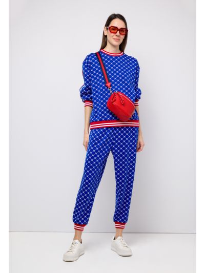 Monogram Print High Waist Jogger