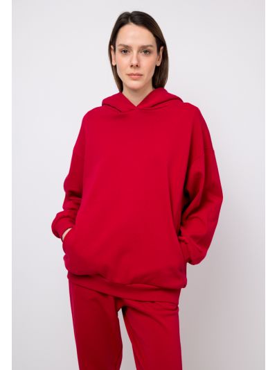 Solid Oversized Drop Shoulder Hoodie