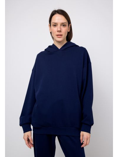 Solid Oversized Drop Shoulder Hoodie