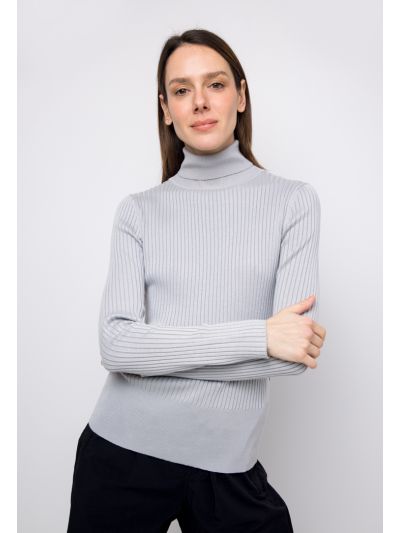 Ribbed Knitted Solid Long Sleeve Top