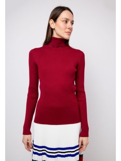 Ribbed Knitted Solid Long Sleeve Top