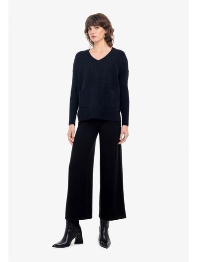 Straight Long Knitted Solid Pants -Sale