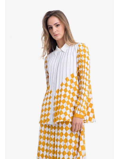 Harlequin Printed Loose Fit Shirt