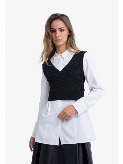 Asymmetrical Neck Crop Cami Top