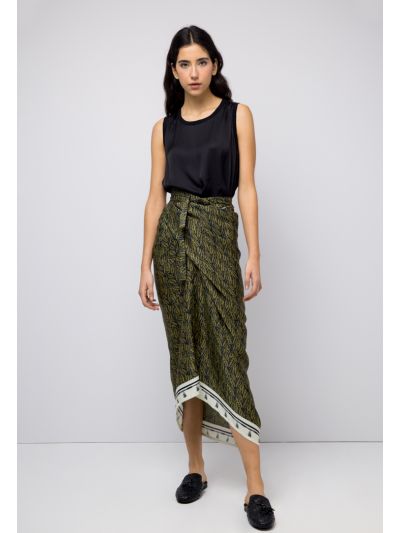 Printed Maxi Wrap Skirt-Ramadan Style