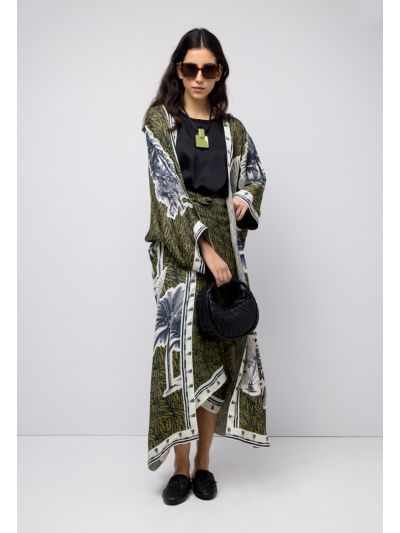 Printed Kimono Sleeves Open Abaya- Ramadan Style