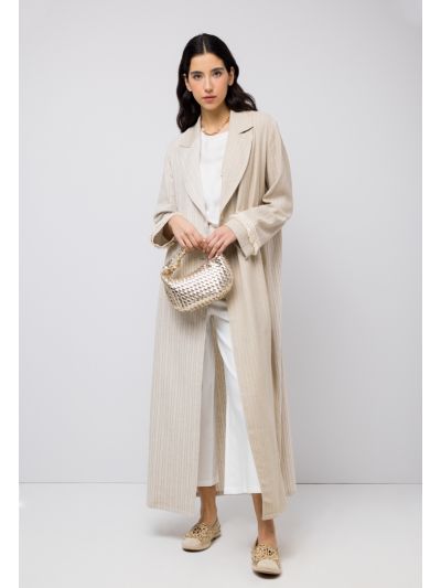 Striped Double Breasted Tassel Jacket-Ramadan style