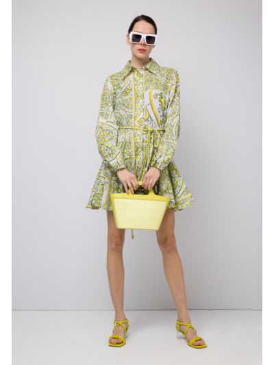 Printed Long Sleeves Shirt Dress