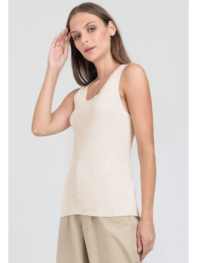 Basic Solid Ribbed Top
