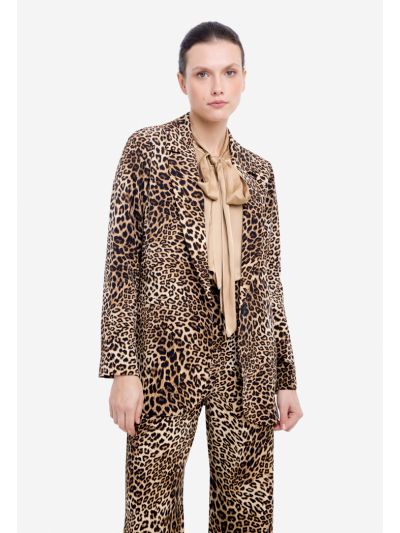 Leopard Printed Bold Blazer