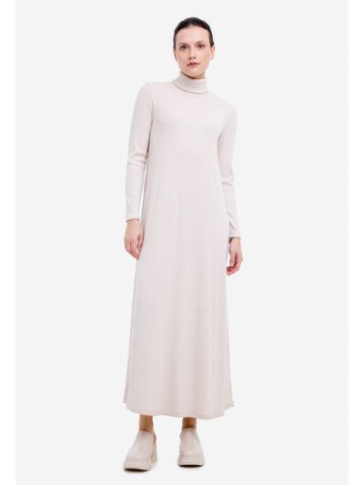 Classic A-Line Knitted Maxi Dress